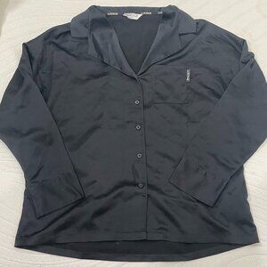 Lounge Satin Button Down and Short Set Size Small